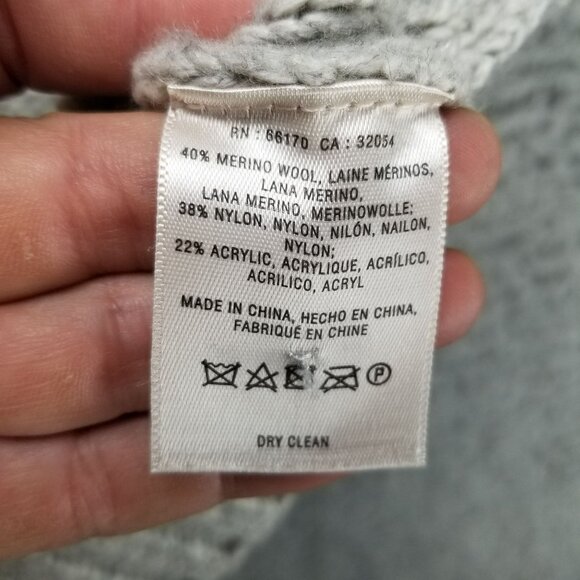 Anthropologie Dress Womens Small Gray Merino Wool Sparrow Cowl Neck Knit *Read* - Picture 3 of 9